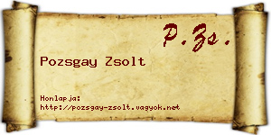Pozsgay Zsolt névjegykártya